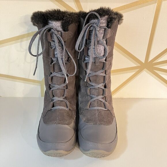 The North Face Nuptse Purna A0Z3 Insulated Waterproof Boots Gray US 9.5 - Picture 1 of 13